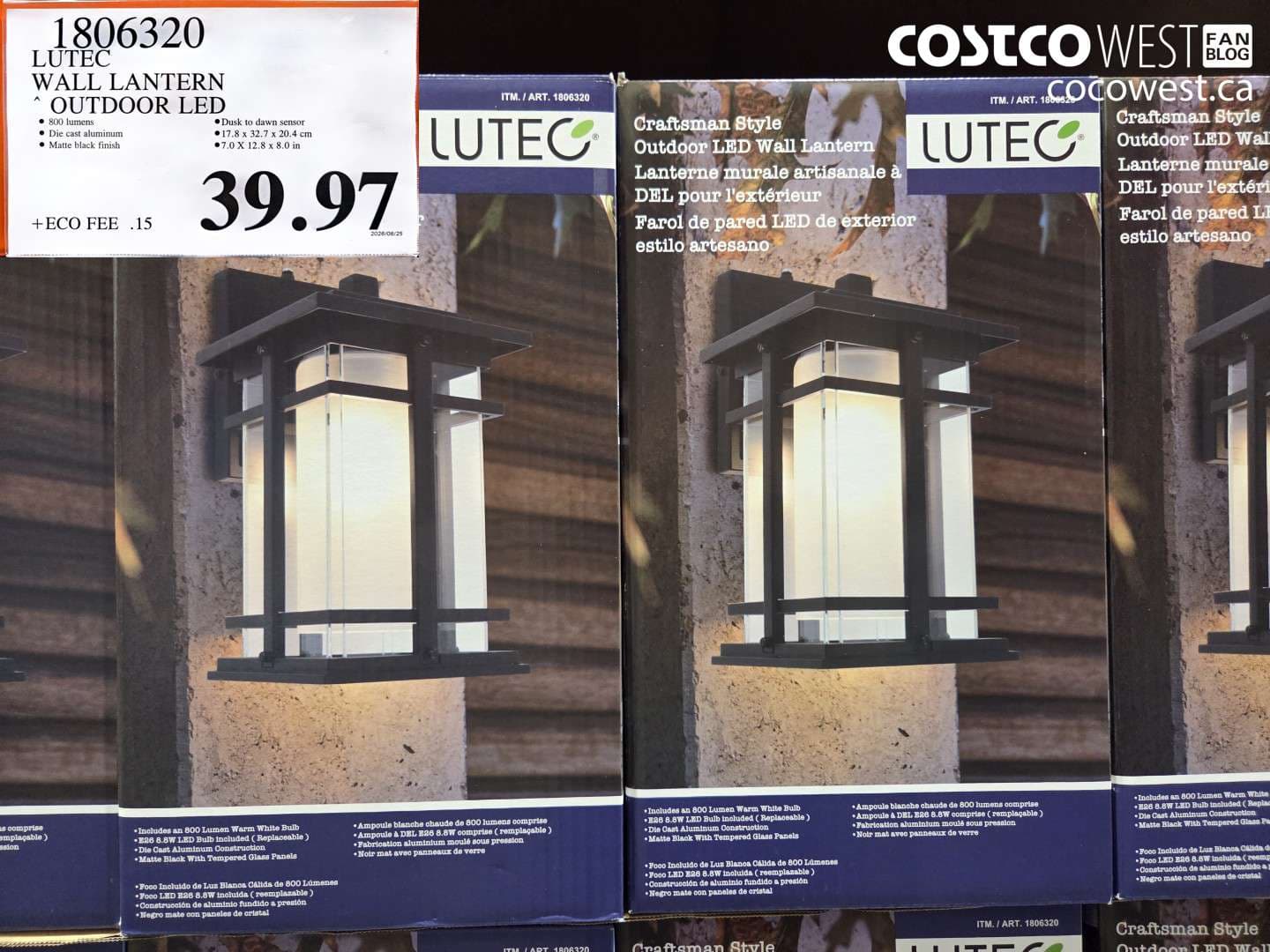 lutec wall lantern outdoor led