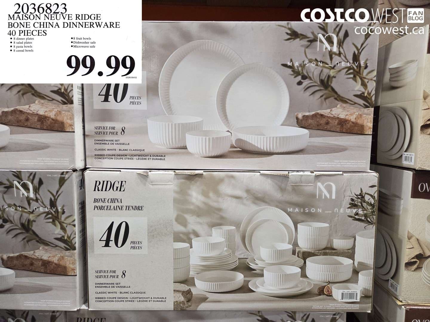 maison neuve ridge bone china dinnerware 40 pieces