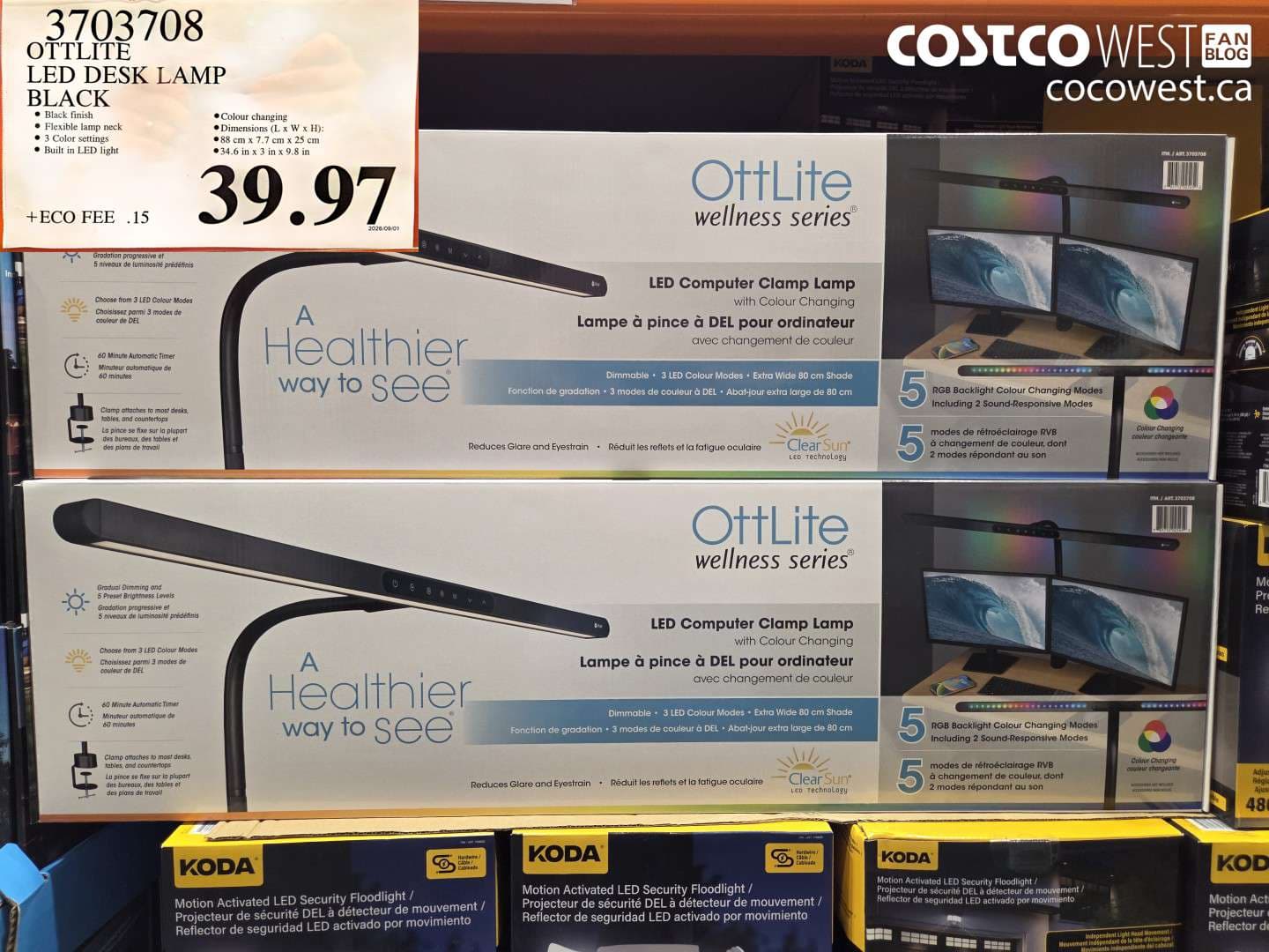ottlite led desk lamp black