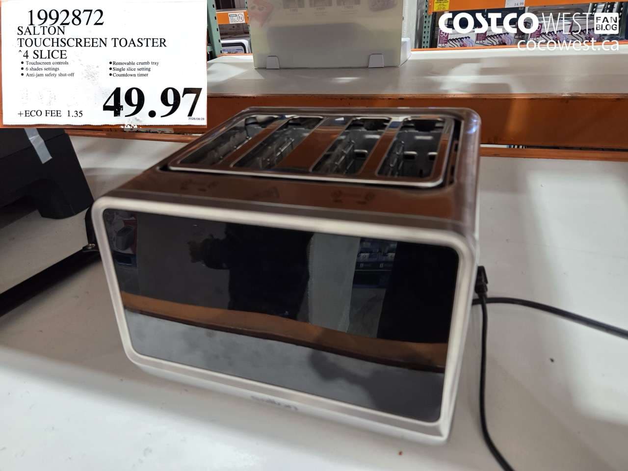 salton touchscreen toaster 4 slice