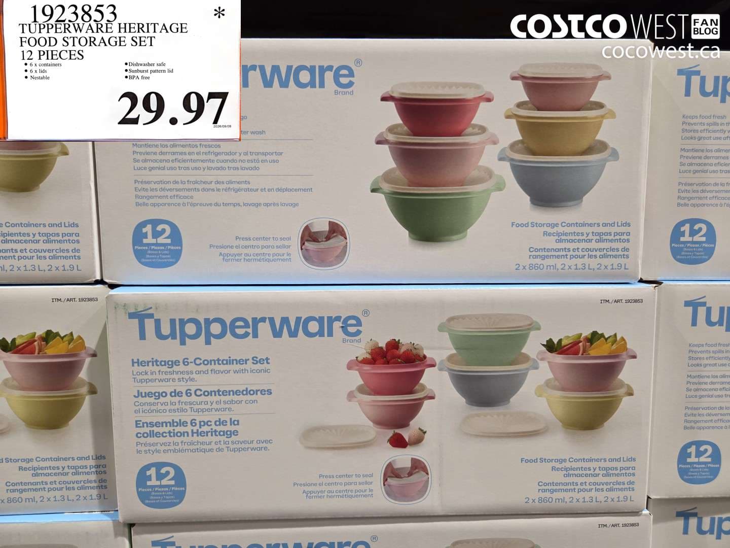 tupperware heritage food storage set 12 pieces